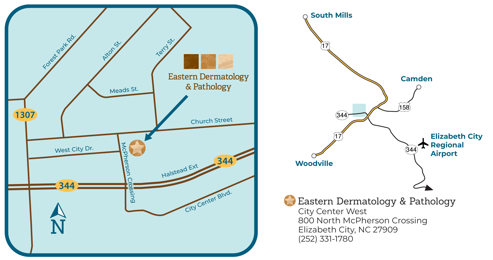 Map of Elizabeth City Location